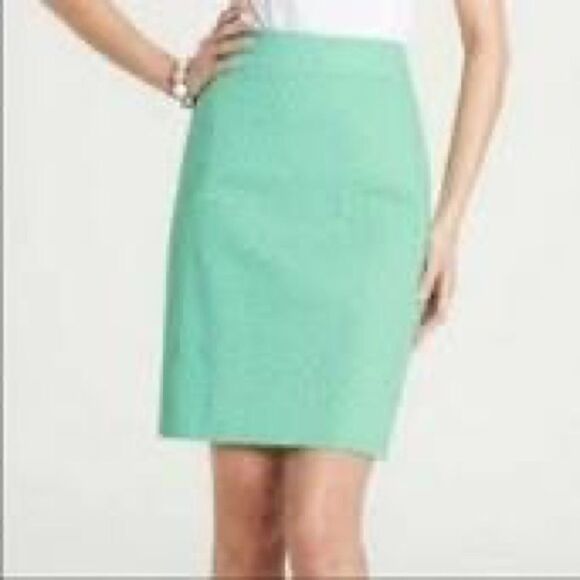 Ann Taylor LOFT Madison Mint Green With Polka Dot Size 6 Skirt - Picture 1 of 4